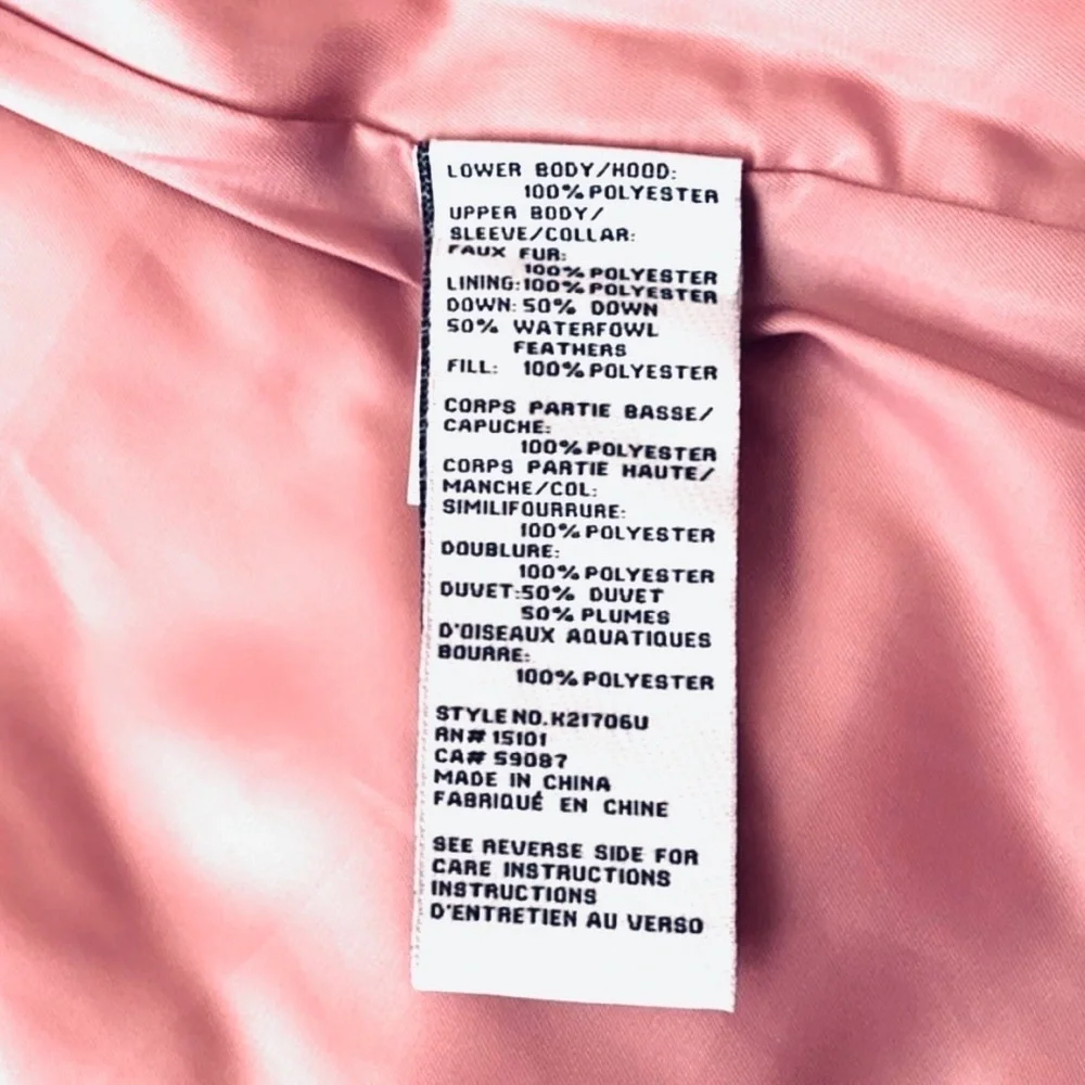 KATE SPADE Mixed Media Sherpa and Down Coat, French Cream